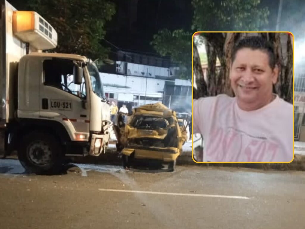 Furgón arrolla a taxista al esquivar perro en la calle.