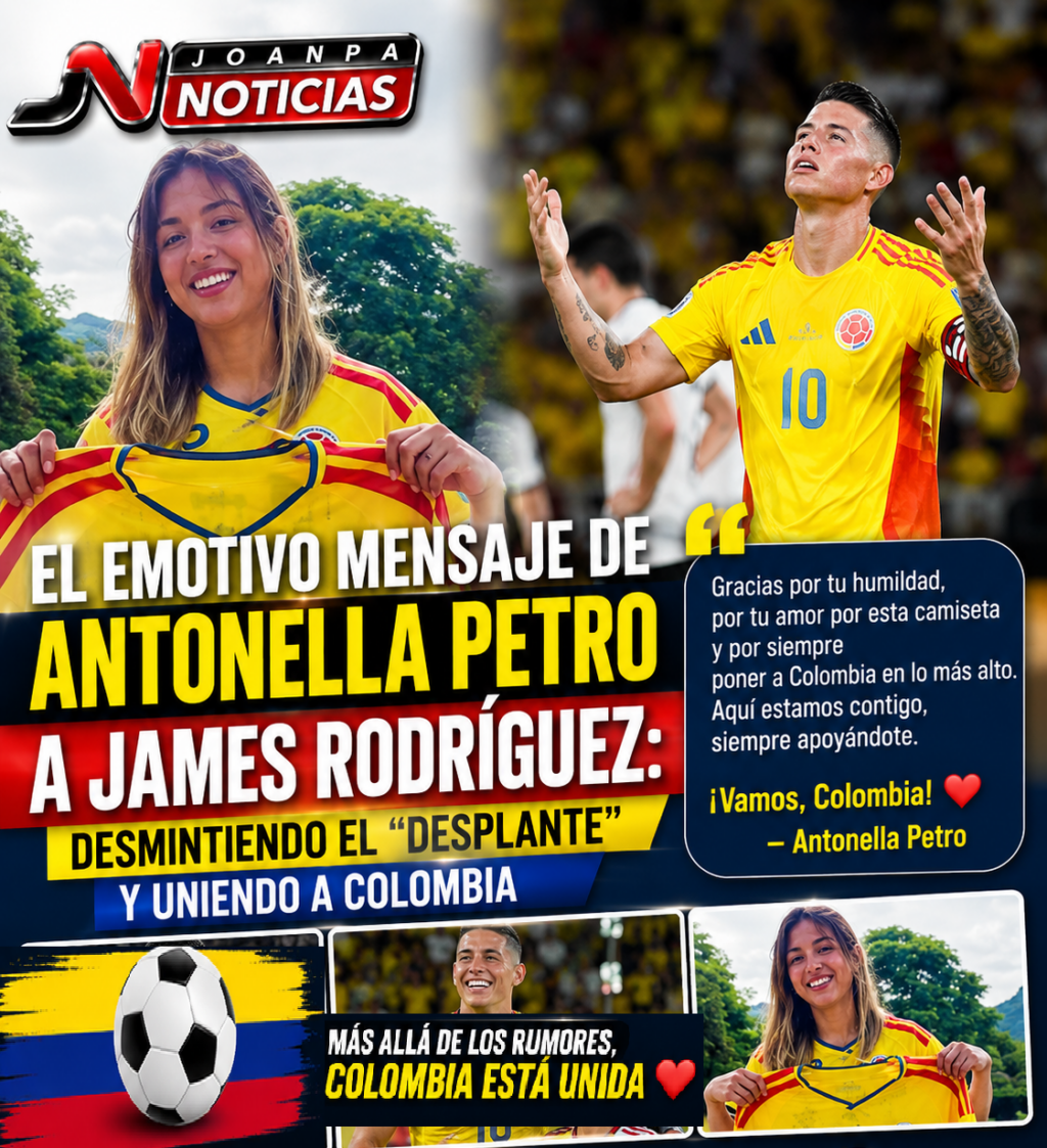 El emotivo mensaje de Antonella Petro a James Rodríguez: Desmintiendo el «desplante» y uniendo a Colombia