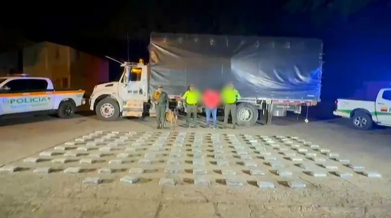 Policía incauta 134 kilos de cocaína en el Cesar