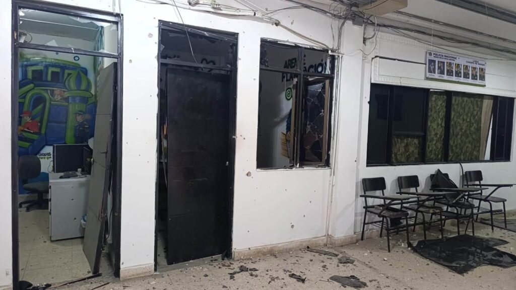 Ataque con drones deja destrozado comando de Policía en Aguachica