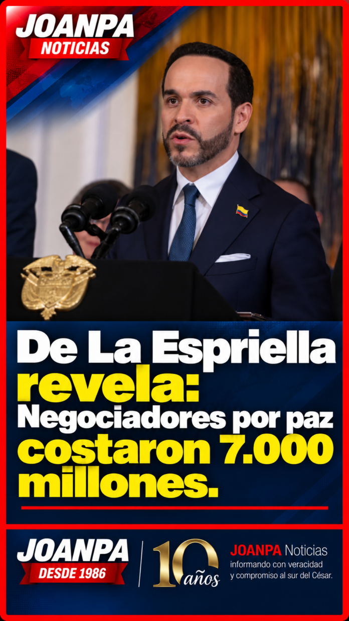 De La Espriella revela Negociadores por paz costaron 7.000 millones.