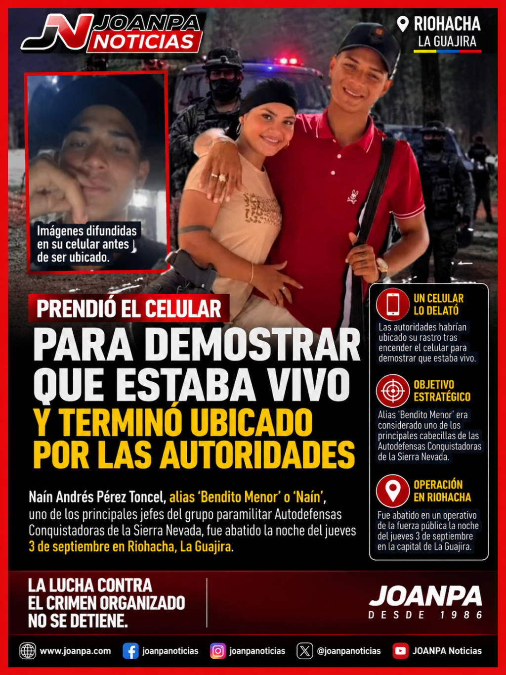 Prendió el celular para demostrar que estaba vivo y terminó ubicado por las autoridades