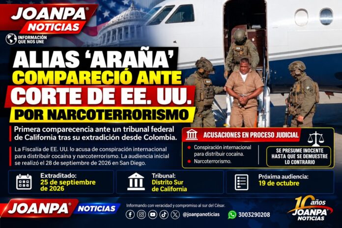 Alias ‘Araña’ compareció ante corte de EE. UU. por narcoterrorismo Alias ‘Araña’ compareció ante corte de EE. UU. por narcoterrorismo
