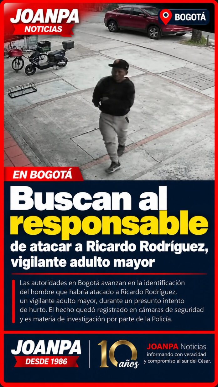 Buscan al responsable de atacar a Ricardo Rodríguez, vigilante adulto mayor en Bogotá