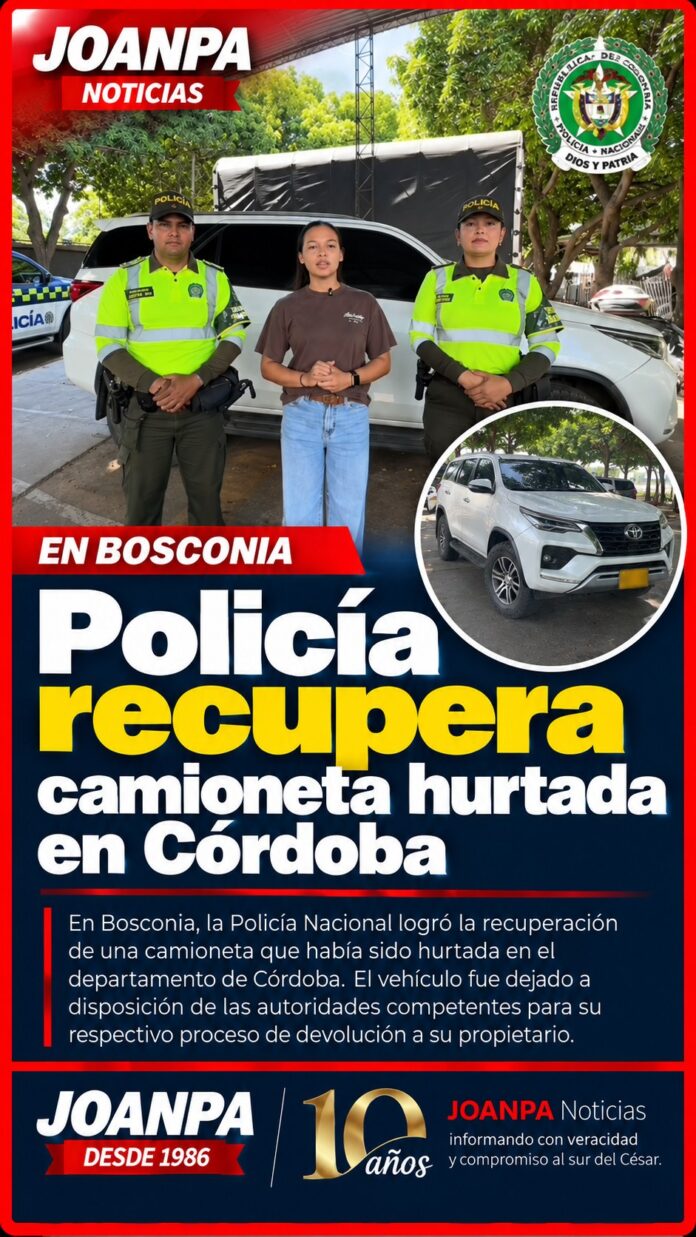 Policia recupera camioneta hurtada en Cordoba Policia recupera camioneta hurtada en Cordoba