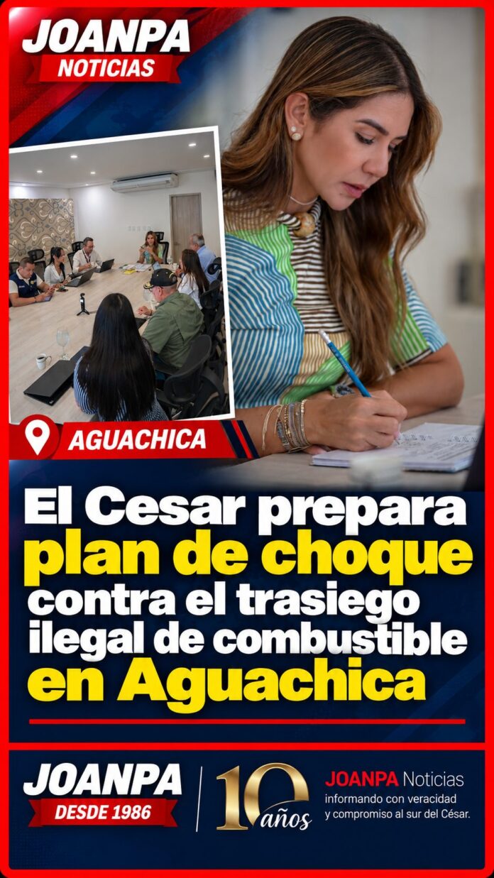 El Cesar prepara plan de choque contra el trasiego ilegal de combustible en Aguachica