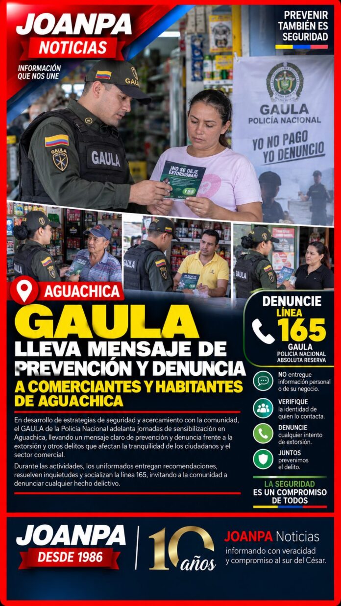GAULA refuerza prevención contra extorsión y secuestro en Aguachica GAULA refuerza prevención contra extorsión y secuestro en Aguachica
