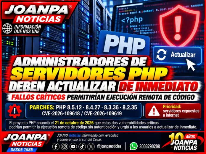 Administradores de servidores PHP deben actualizar de inmediato por fallos críticos de seguridad