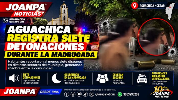 Aguachica registra siete detonaciones durante la madrugada