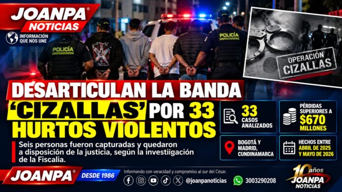 Desarticulan la banda ‘Cizallas’ por 33 hurtos violentos Desarticulan la banda ‘Cizallas’ por 33 hurtos violentos