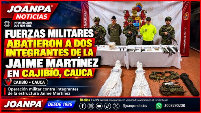 Fuerzas Militares abatieron a dos integrantes de la Jaime Martínez en Cajibío, Cauca Fuerzas Militares abatieron a dos integrantes de la Jaime Martínez en Cajibío, Cauca