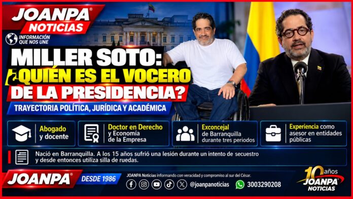 ** Miller Soto: quién es el vocero de la Presidencia y cuál ha sido su trayectoria